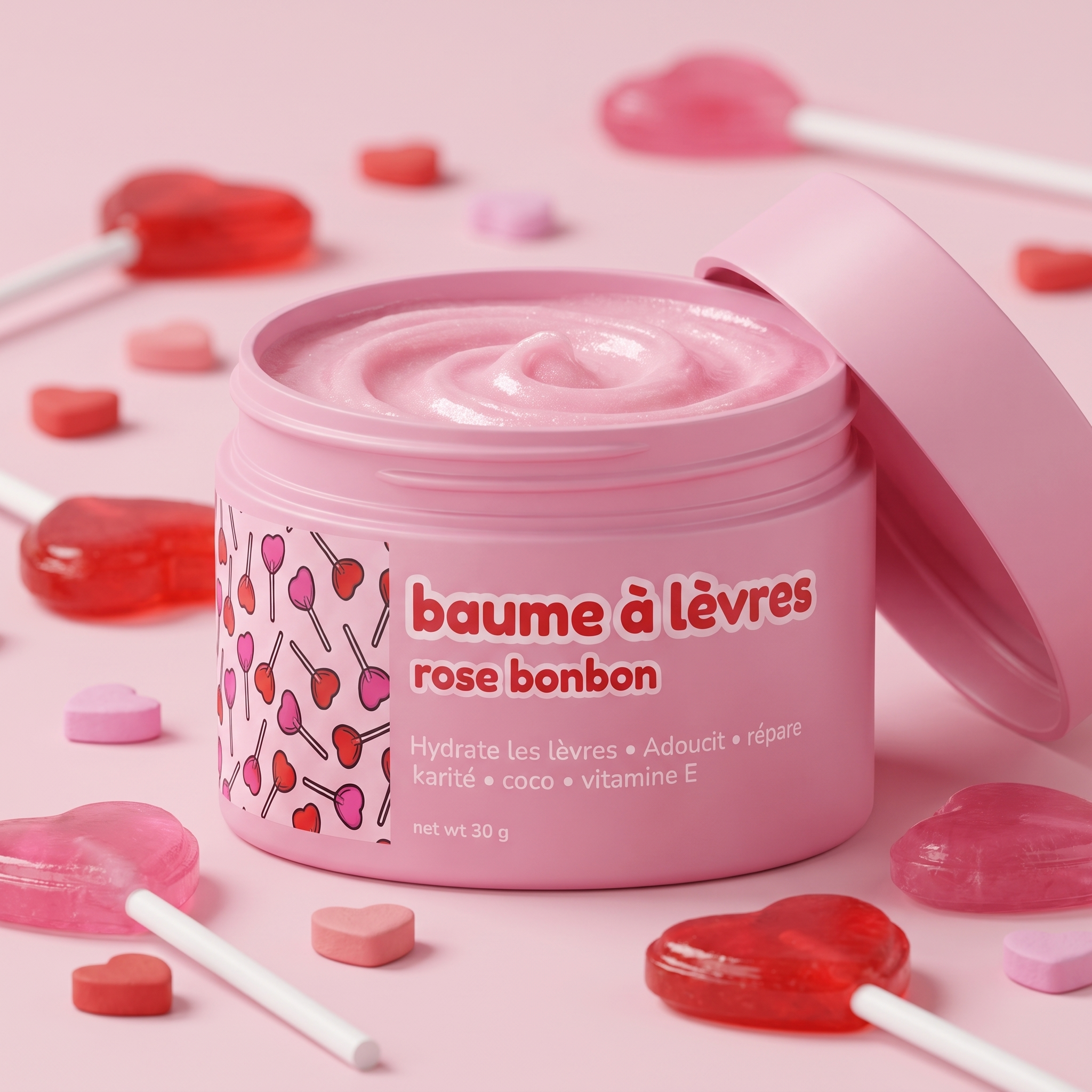 Baume à Lèvres Rose Bonbon
